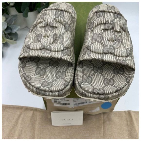 Gucci, GG monogram platform, sandals size 12 made in Italy - Picture 5 of 8